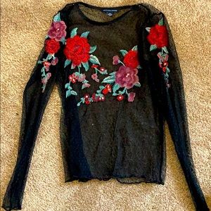 American Eagle- sheer long sleeve
